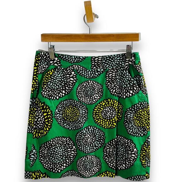 Boden Skirt Green Floral A Line Cotton Size 6 - Picture 3 of 12